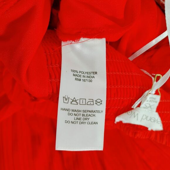 Beyond Words Red Jumpsuit Pleated Wide Leg‎ Spaghetti Strap XS - Picture 6 of 10